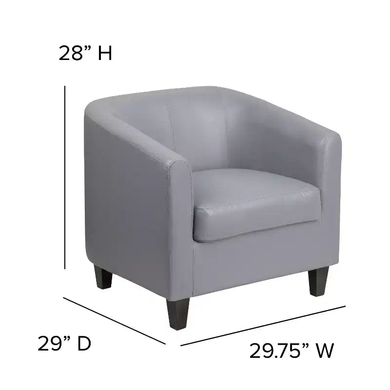 Fauteuil en cuir avec accoudoirs inclinés, fauteuil d'appoint moderne pour salon et bureau