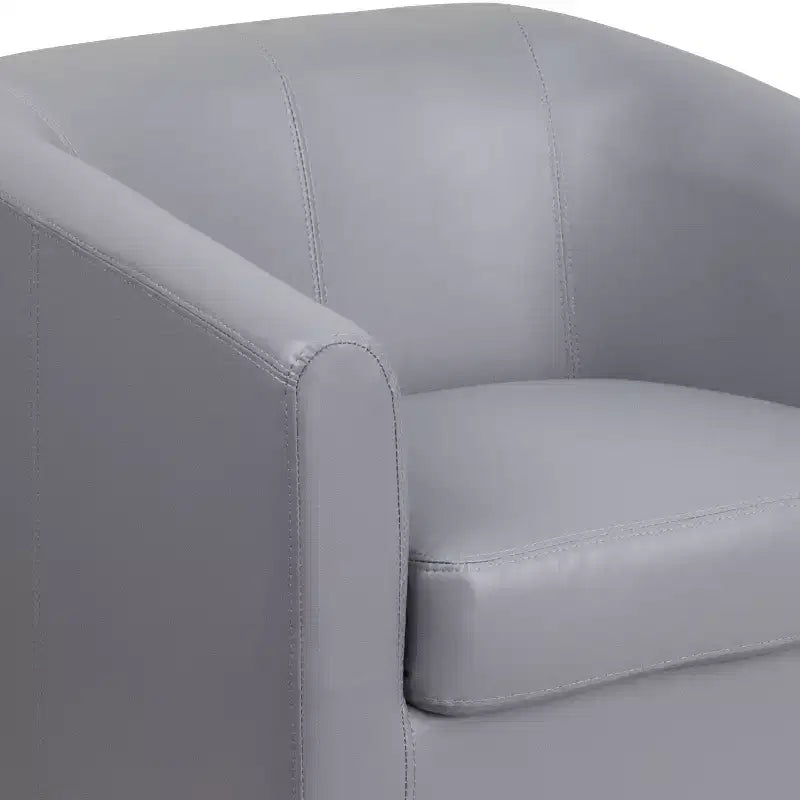 Fauteuil en cuir avec accoudoirs inclinés, fauteuil d'appoint moderne pour salon et bureau