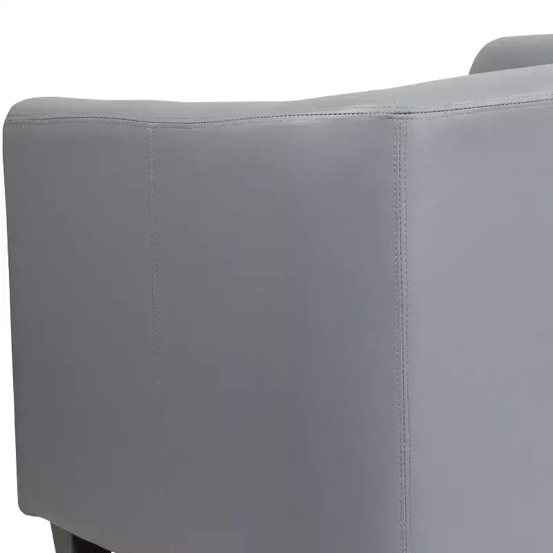 Fauteuil en cuir avec accoudoirs inclinés, fauteuil d'appoint moderne pour salon et bureau