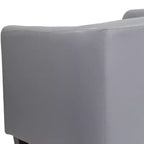 Fauteuil en cuir avec accoudoirs inclinés, fauteuil d'appoint moderne pour salon et bureau