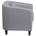 Fauteuil en cuir avec accoudoirs inclinés, fauteuil d'appoint moderne pour salon et bureau