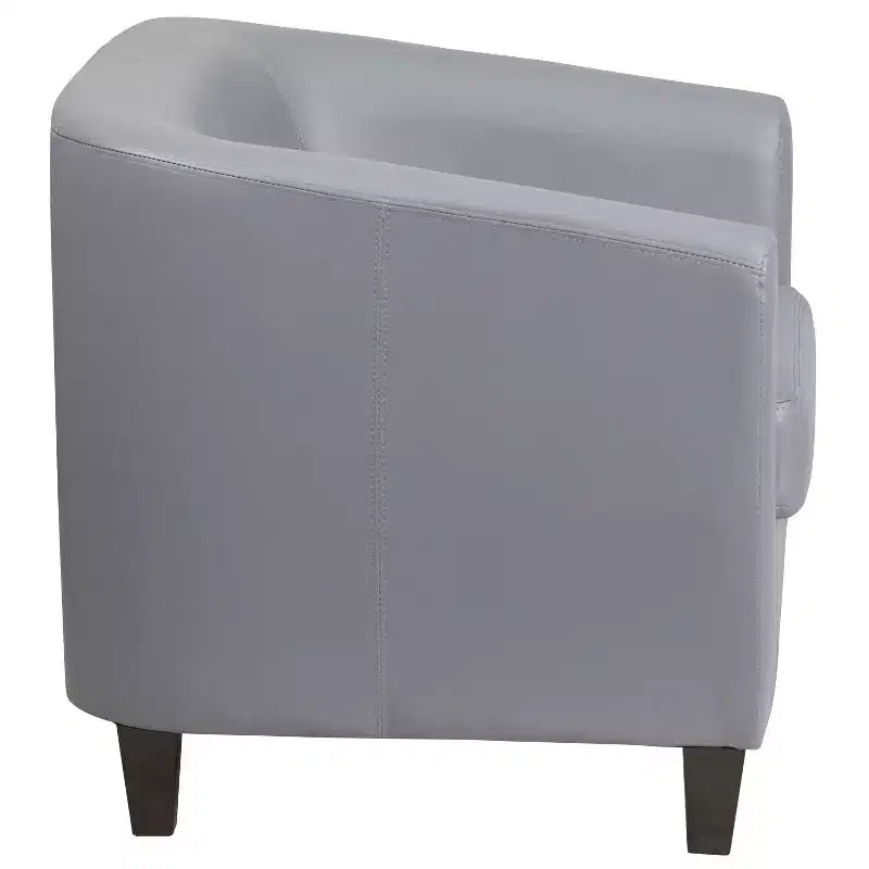 Fauteuil en cuir avec accoudoirs inclinés, fauteuil d'appoint moderne pour salon et bureau