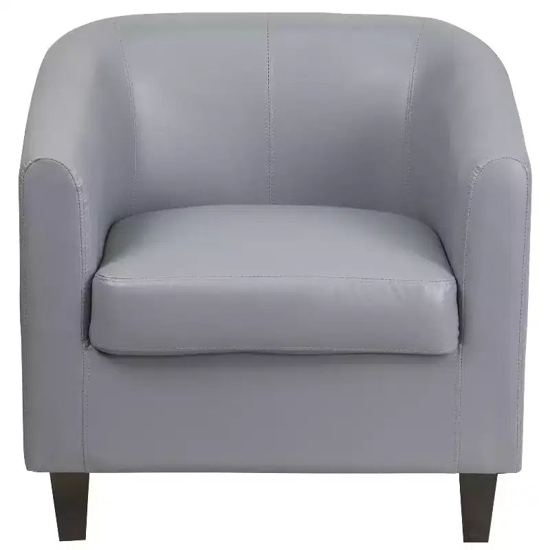 Fauteuil en cuir avec accoudoirs inclinés, fauteuil d'appoint moderne pour salon et bureau