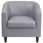 Fauteuil en cuir avec accoudoirs inclinés, fauteuil d'appoint moderne pour salon et bureau