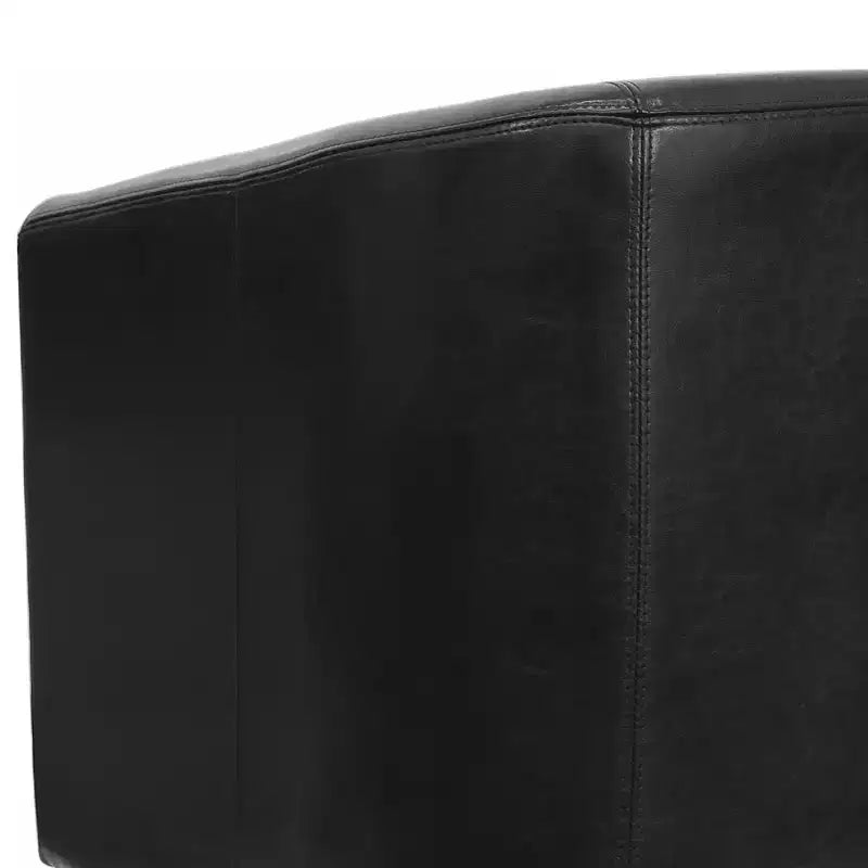 Fauteuil en cuir avec accoudoirs inclinés, fauteuil d'appoint moderne pour salon et bureau