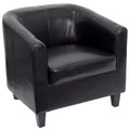 Fauteuil en cuir avec accoudoirs inclinés, fauteuil d'appoint moderne pour salon et bureau
