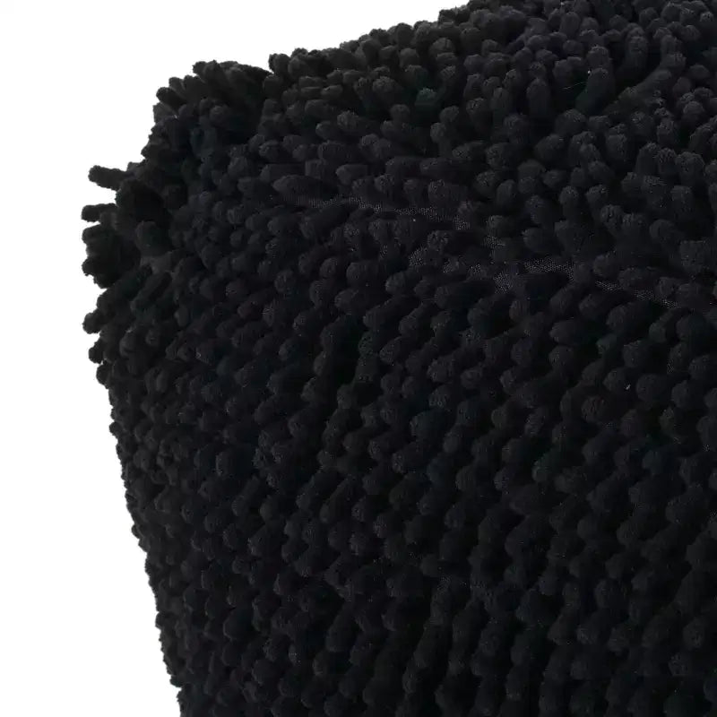 Pouf ottoman cube en chenille microfibre moderne, repose-pieds doux et siège d'appoint pour le salon