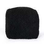 Pouf ottoman cube en chenille microfibre moderne, repose-pieds doux et siège d'appoint pour le salon