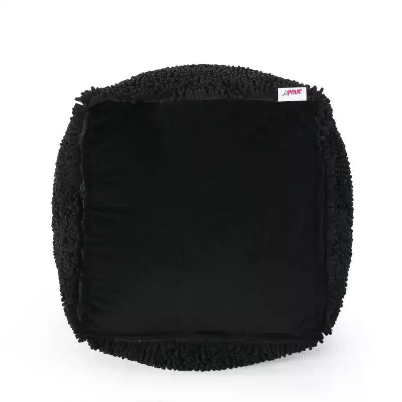 Pouf ottoman cube en chenille microfibre moderne, repose-pieds doux et siège d'appoint pour le salon